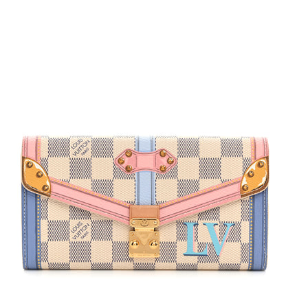 Louis Vuitton Damier Azur Summer Trunks Sarah Wallet NM 1 of 7