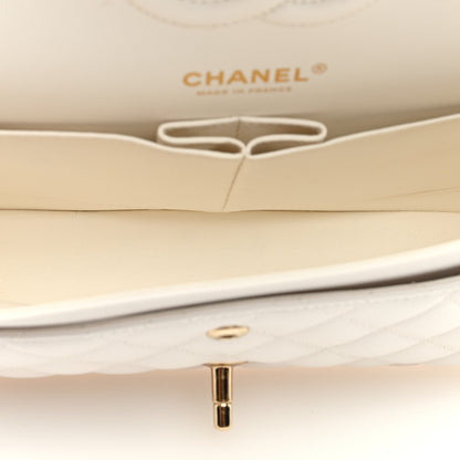 Chanel Caviar Quilted Medium Double Flap White 5 of 9