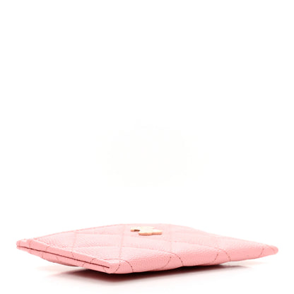 Chanel Caviar Quilted Card Holder Pink 4 of 9