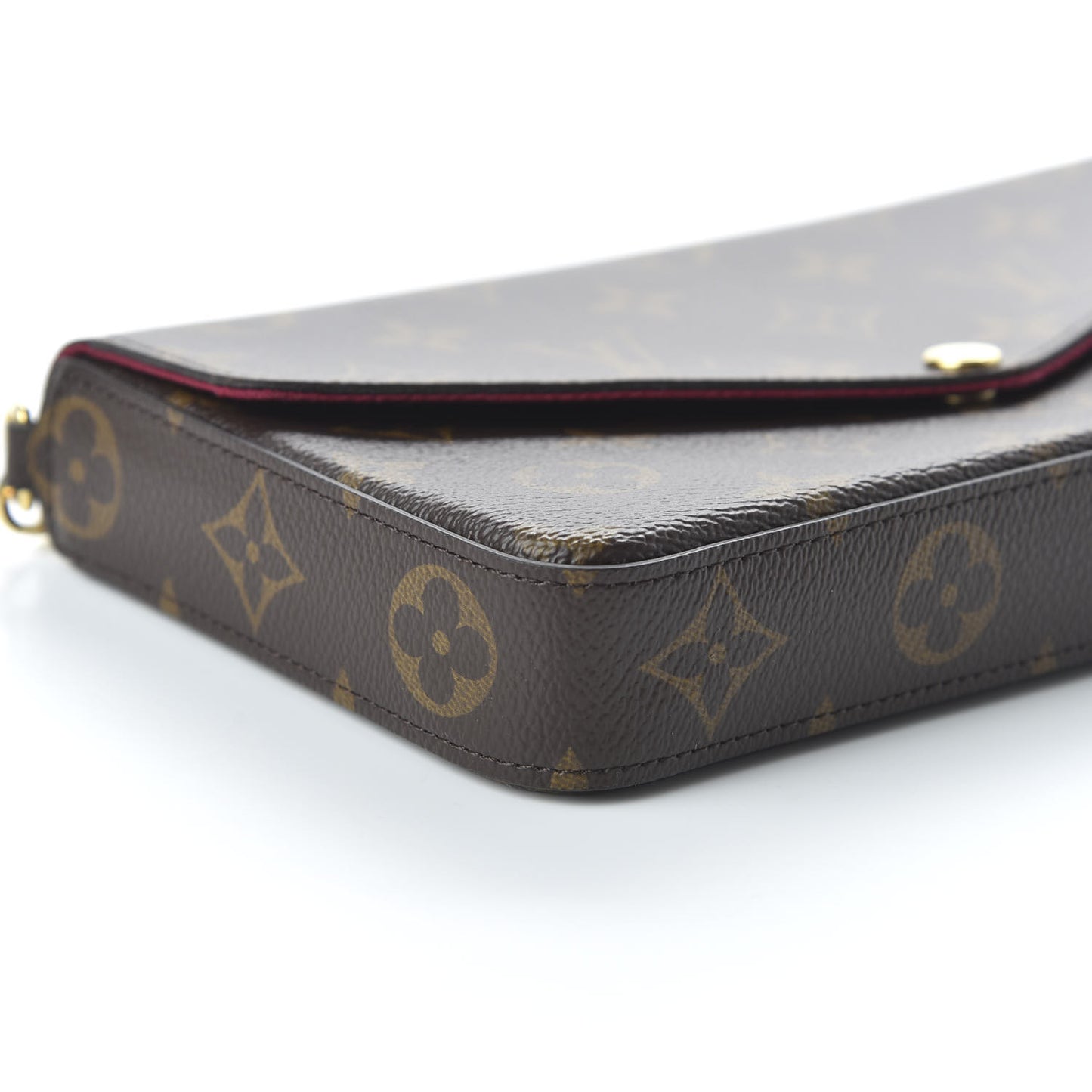 Monogram Pochette Felicie Chain Wallet Fuchsia