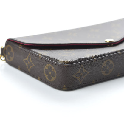 Louis Vuitton Monogram Pochette Felicie Chain Wallet Fuchsia 6 of 11