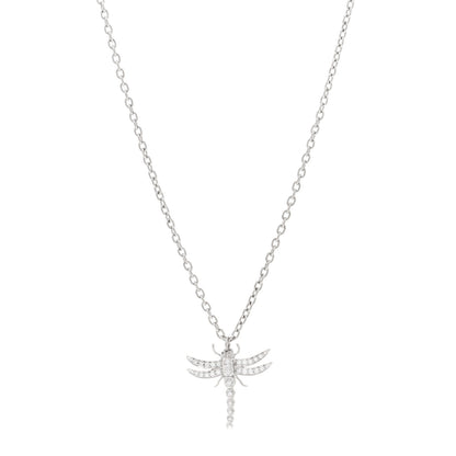 Tiffany Platinum Diamond Dragonfly Pendant Necklace 1 of 5