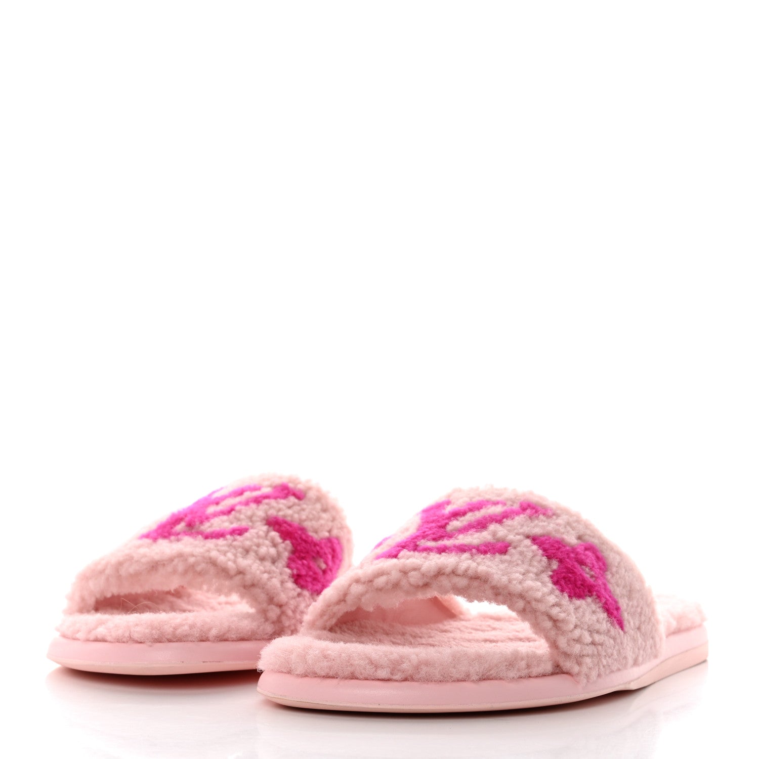 Louis Vuitton Shearling Magnetic Flat Mule 39 Rose Clair 3 of 9