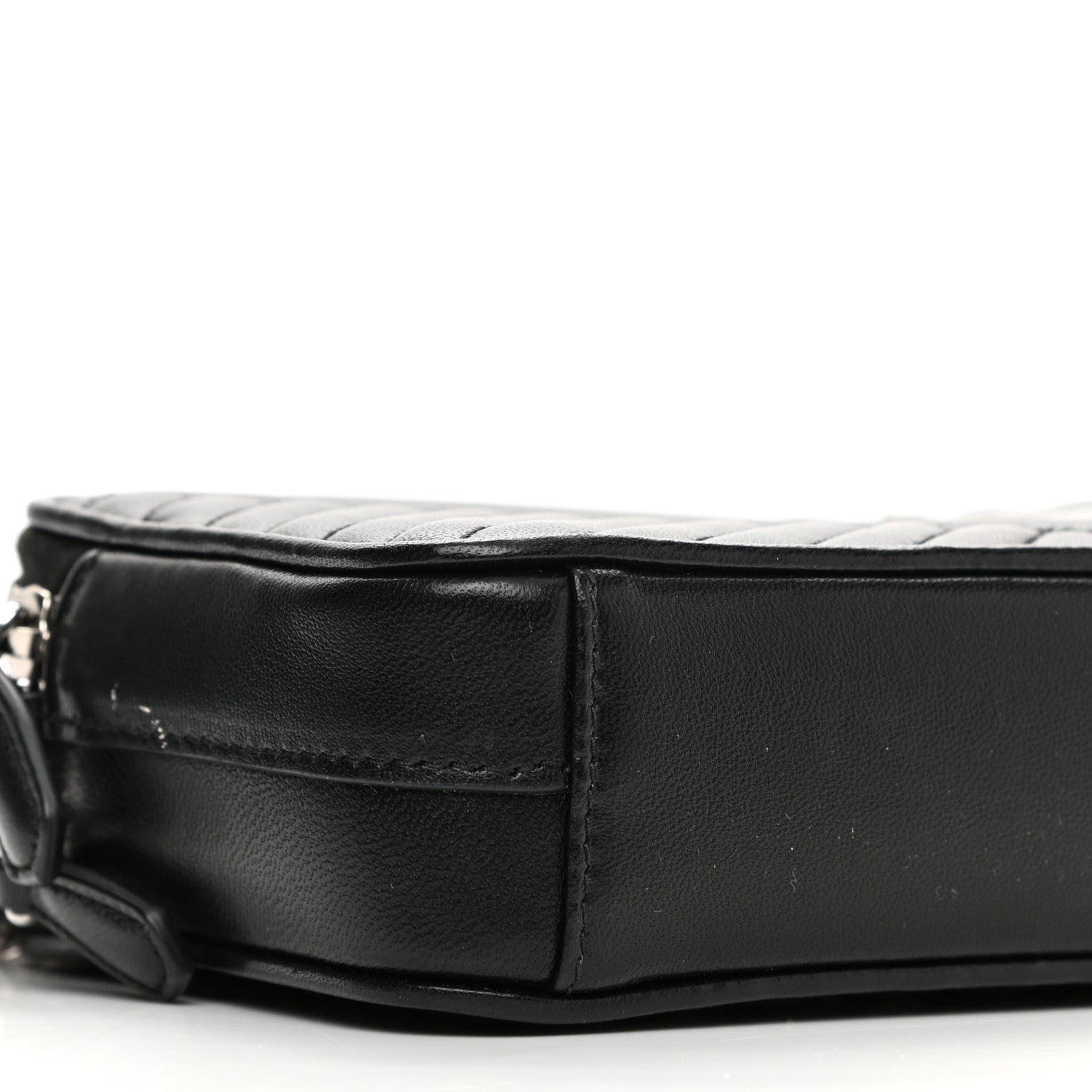 Prada Nappa Impunture Diagramme Mini Double Zip Chain Crossbody Bag Black 10 of 12