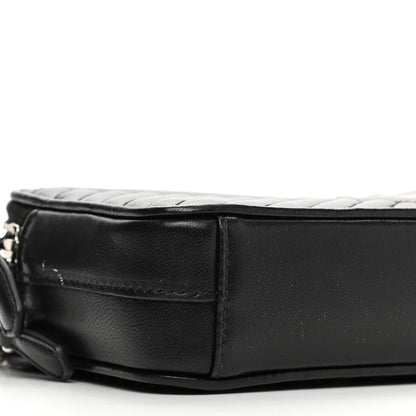 Prada Nappa Impunture Diagramme Mini Double Zip Chain Crossbody Bag Black 10 of 12
