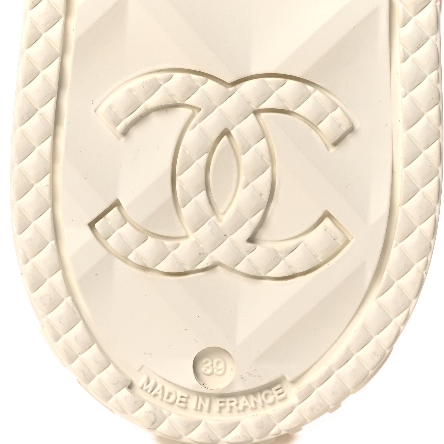 Chanel Caoutchouk CC High Boots 39 Light Pink White 8 of 11