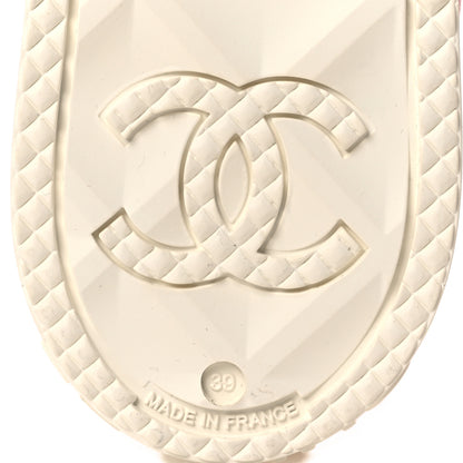 Chanel Caoutchouk CC High Boots 39 Light Pink White 8 of 11