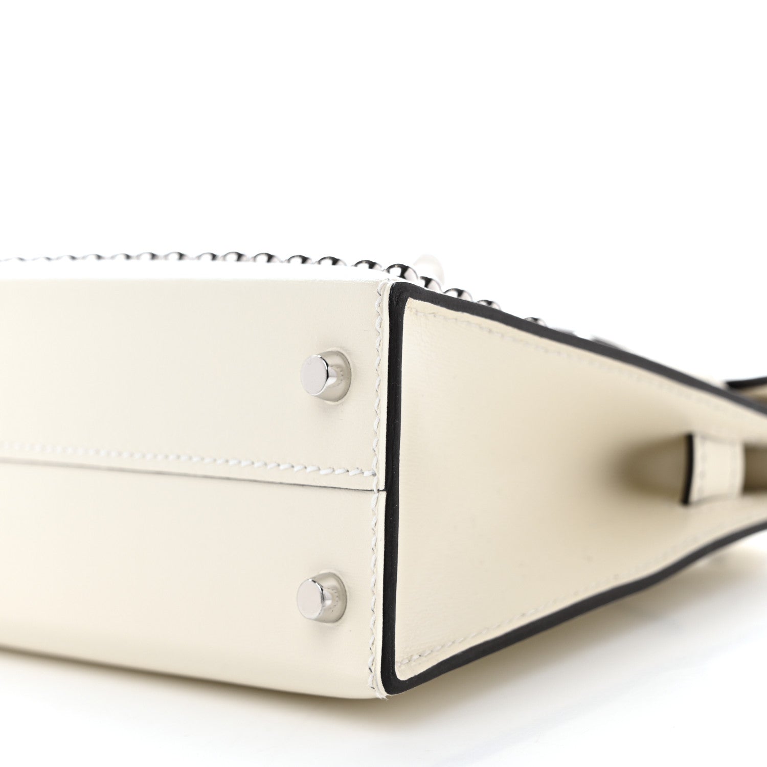 Hermes Box Studded Clouté Mini Kelly Sellier 20 Cream 7 of 9