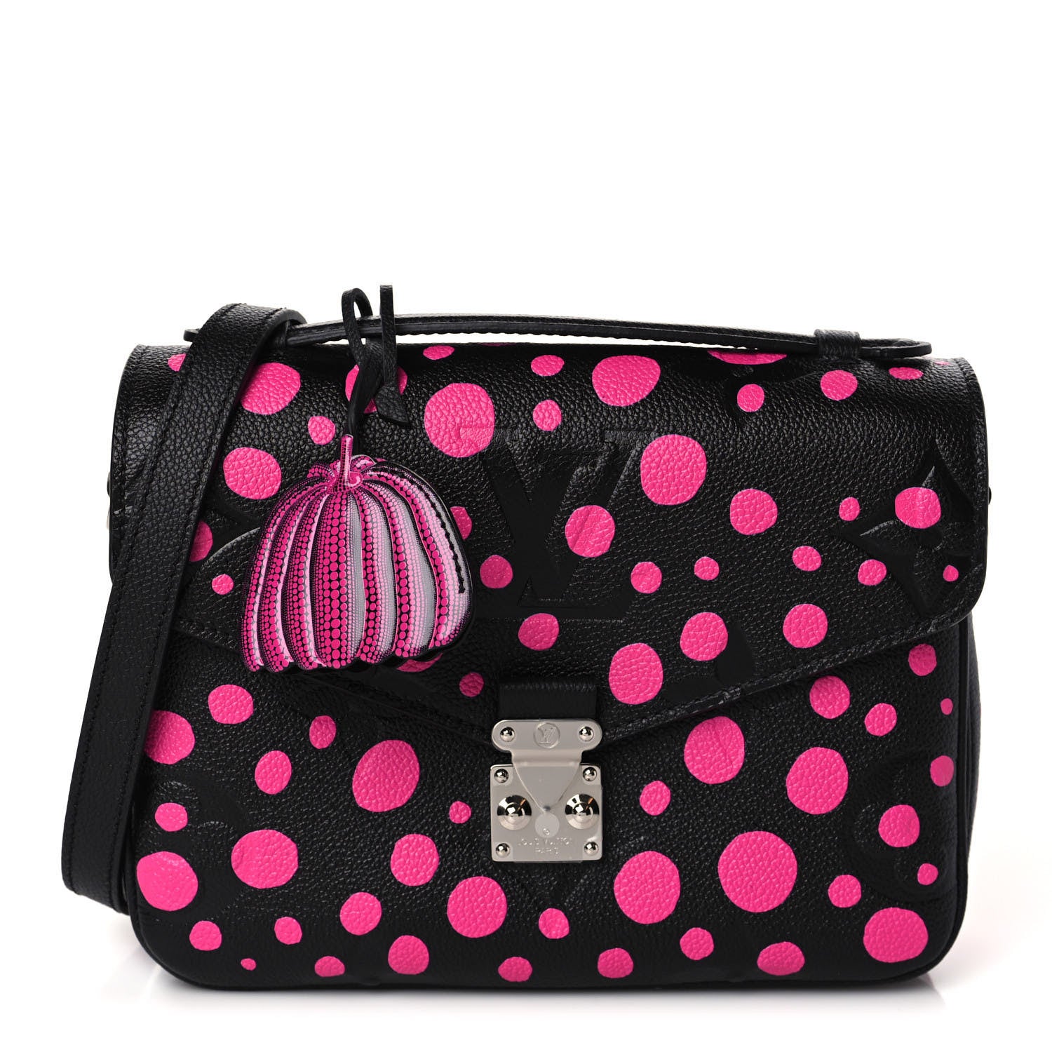 Louis Vuitton LV x YK Empreinte Monogram Giant Pochette Metis Black Fuchsia 1 of 9