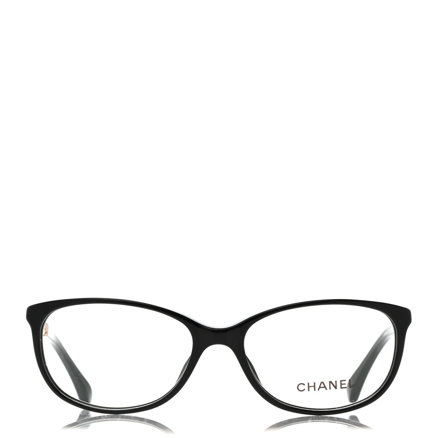 Chanel Lambskin Chain Eyeglasses Frames 3221-Q Black 2 of 8
