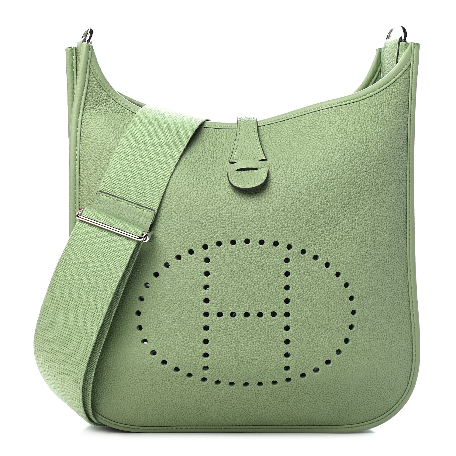 Hermes Taurillon Clemence Evelyne III GM Vert Criquet 1 of 9
