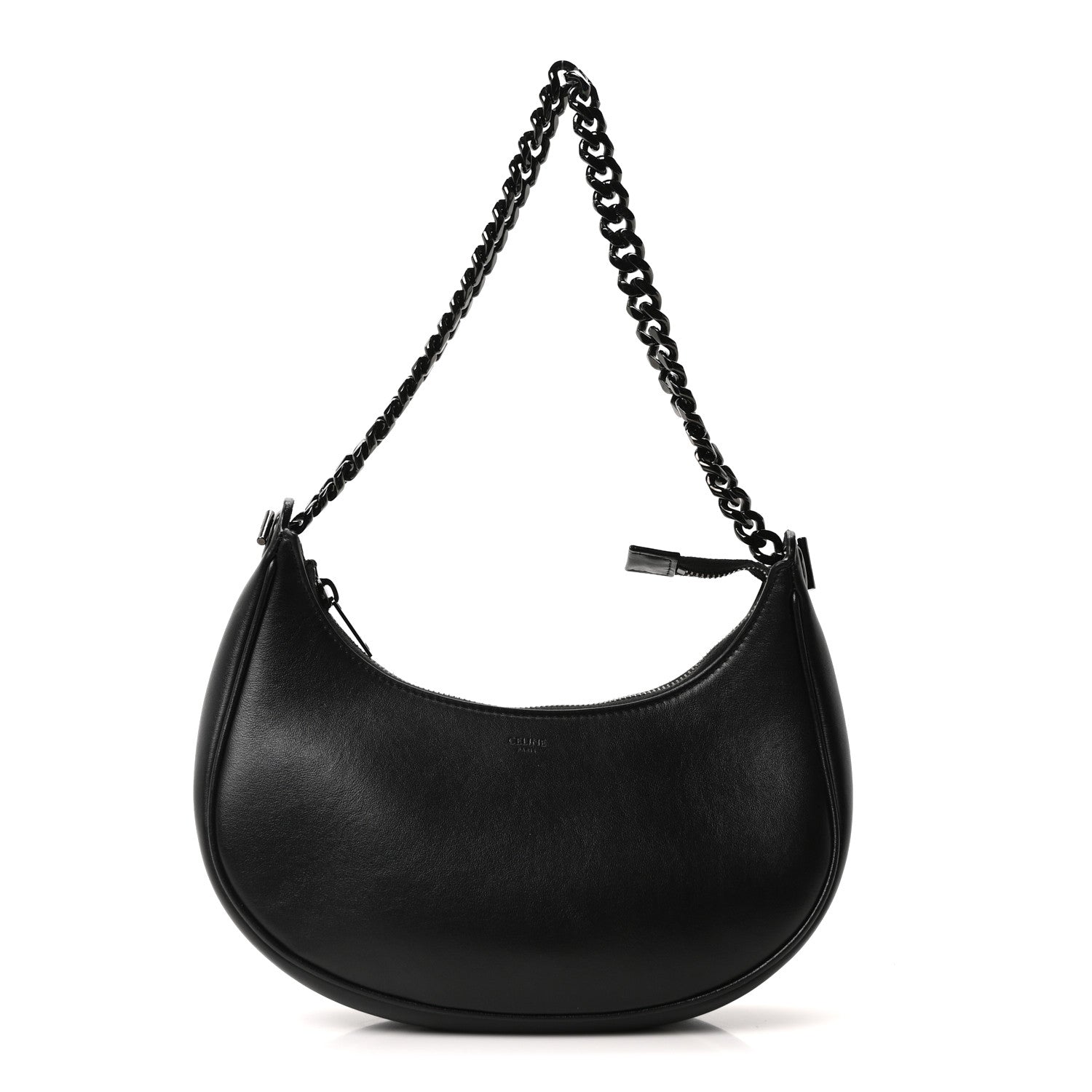 Celine Smooth Calfskin Chain Strap Ava Shoulder Bag Black 1 of 9