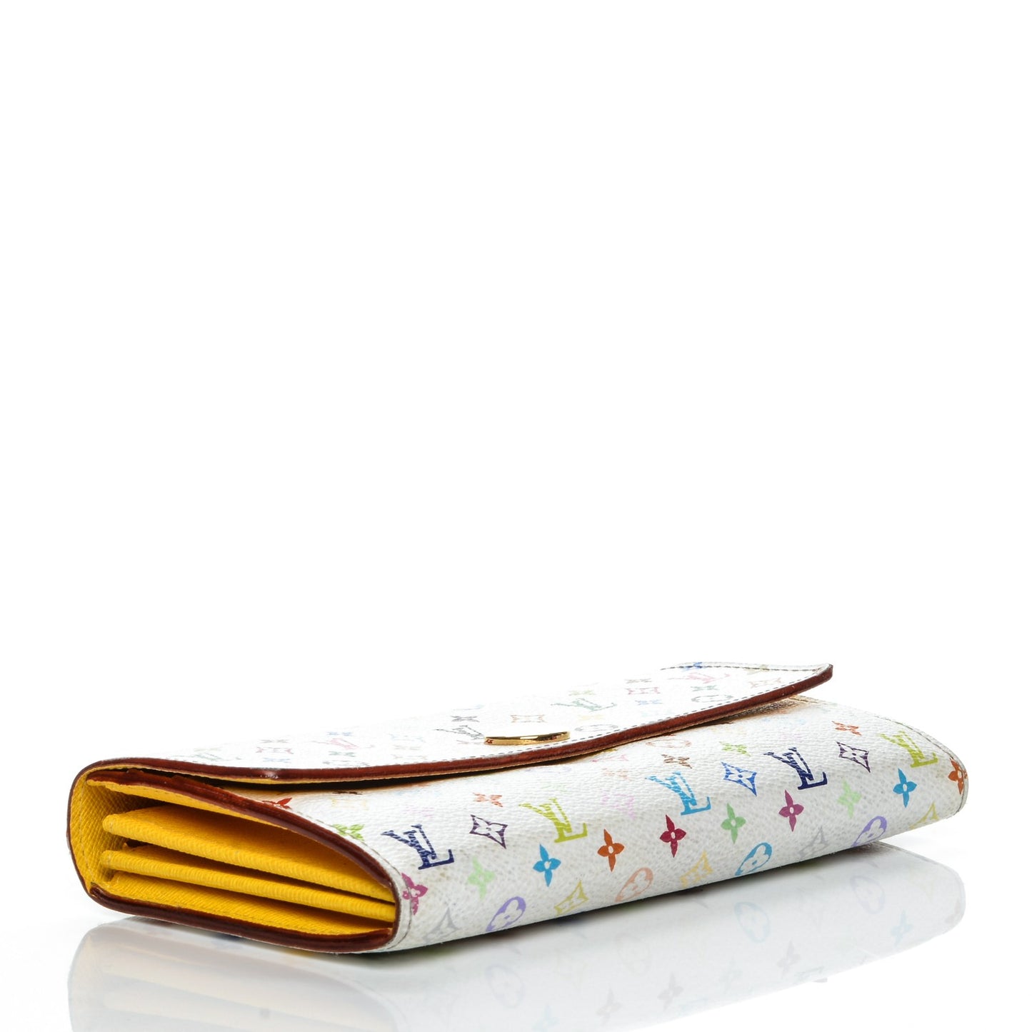 Monogram Multicolor Sarah Wallet White Citron