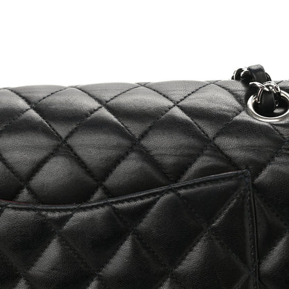 Chanel Lambskin Quilted Medium Double Flap Black 7 of 16