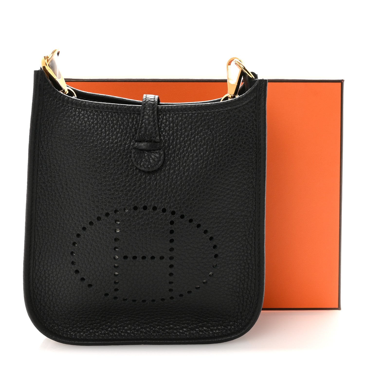 Hermes Taurillon Clemence Evelyne TPM Black 11 of 11