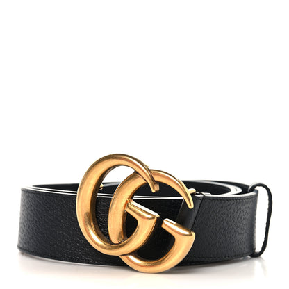 Gucci Textured Calfskin Double G 40mm Belt 95 38 Black 1 of 5