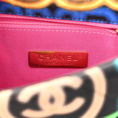 Chanel Fabric Printed Medium Chanel 19 Flap Black Multicolor 6 of 10