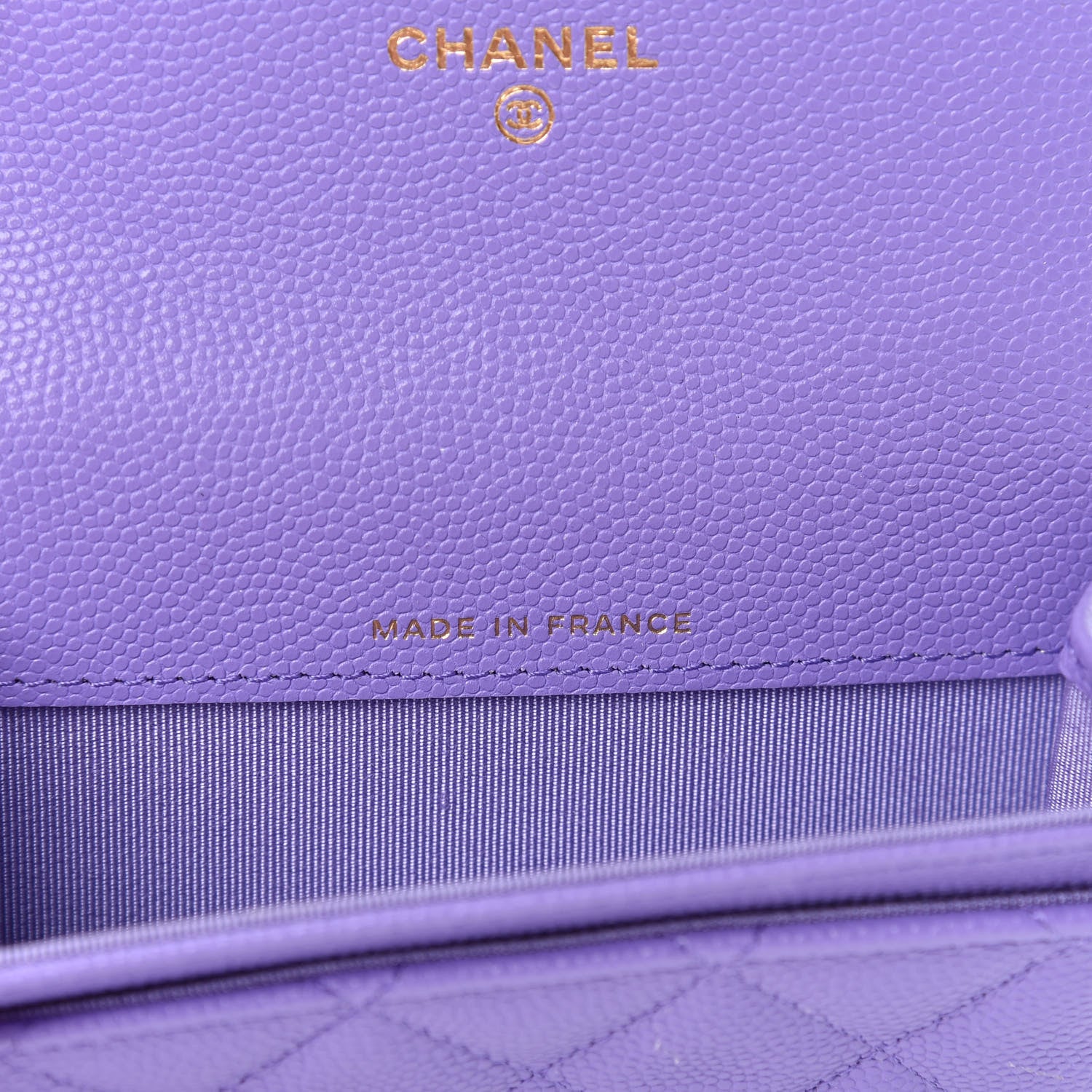 Chanel Caviar Quilted Flap Card Holder Wallet Purple 7 of 9