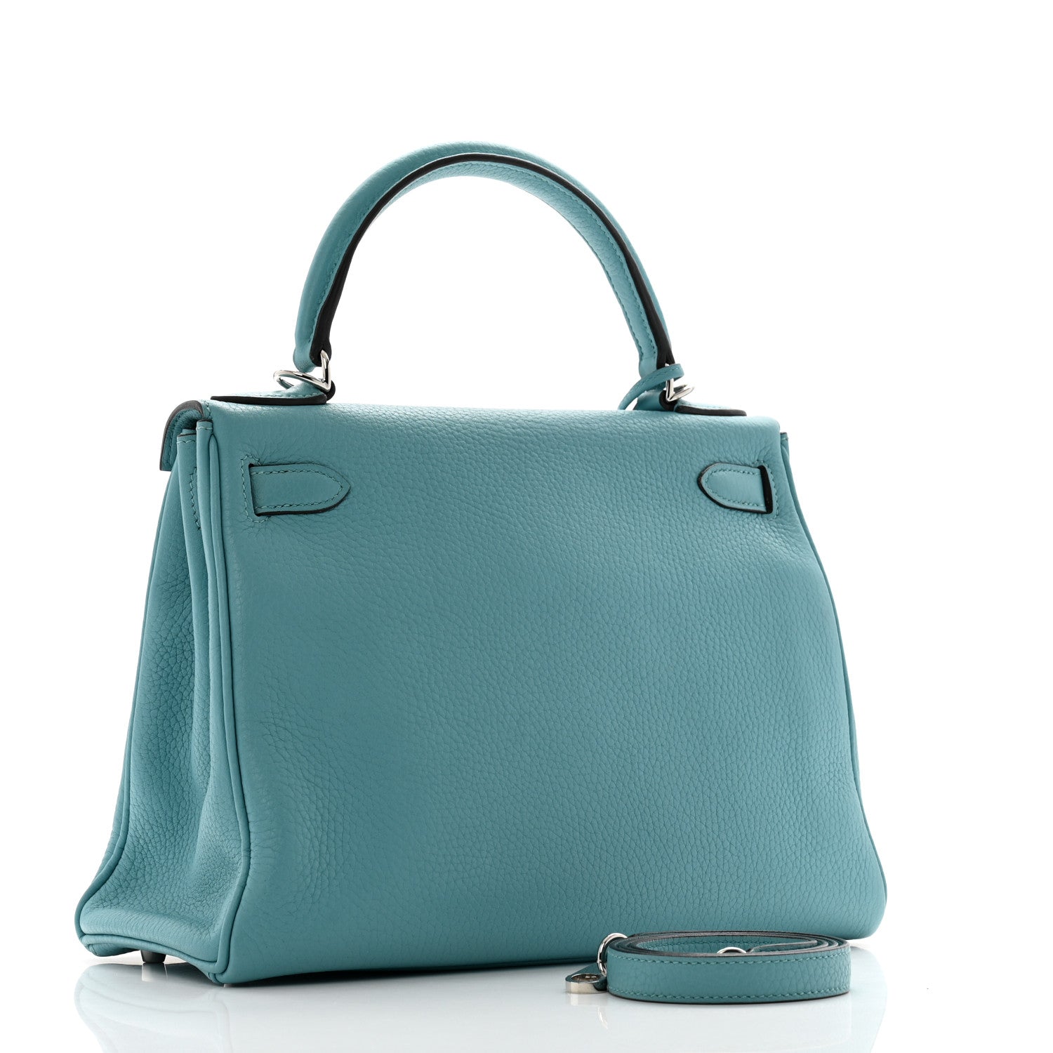 Hermes Taurillon Clemence Kelly Retourne 28 Turquoise 3 of 15