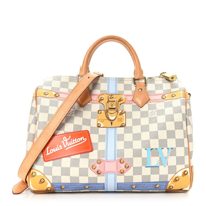 Louis Vuitton Damier Azur Summer Trunks Speedy Bandouliere 30 1 of 11