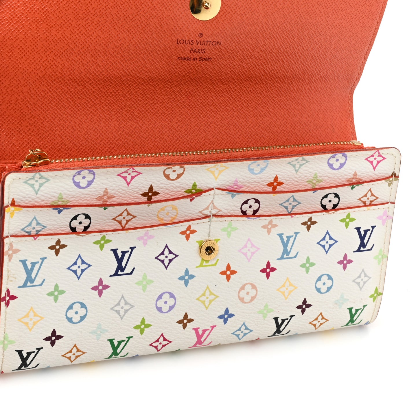 Monogram Multicolor Sarah Wallet White