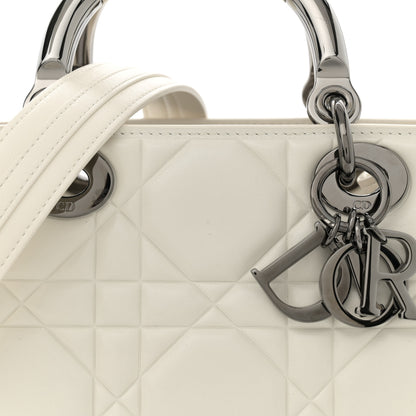 Christian Dior Calfskin Cannage Small The Lady 95.22 Ivory 8 of 12