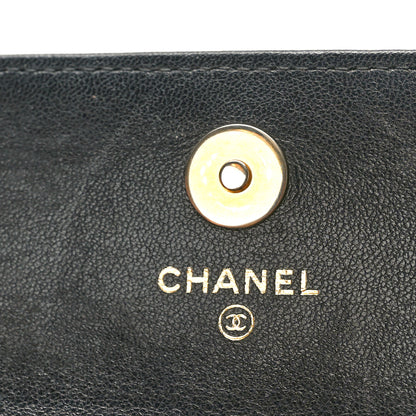 Chanel Goatskin Quilted Chanel 19 Glasses Case With Chain Black 6 of 10