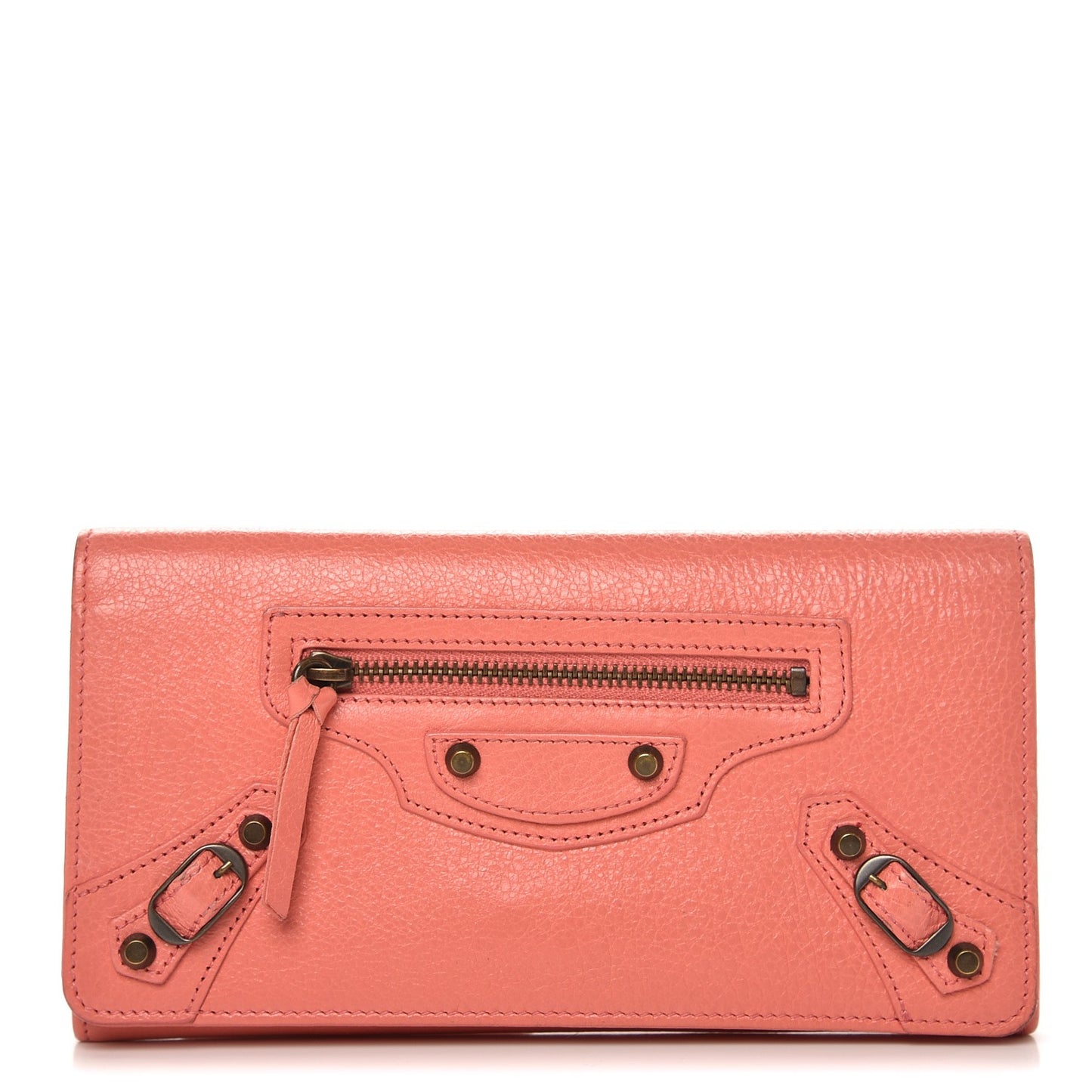 Agneau Classic Hardware Money Wallet Rose Azalee