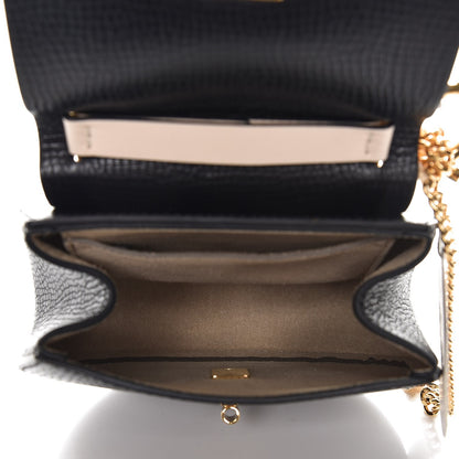 Chloe Textured Calfskin Lambskin Nano Drew Shoulder Bag Black 5 of 6