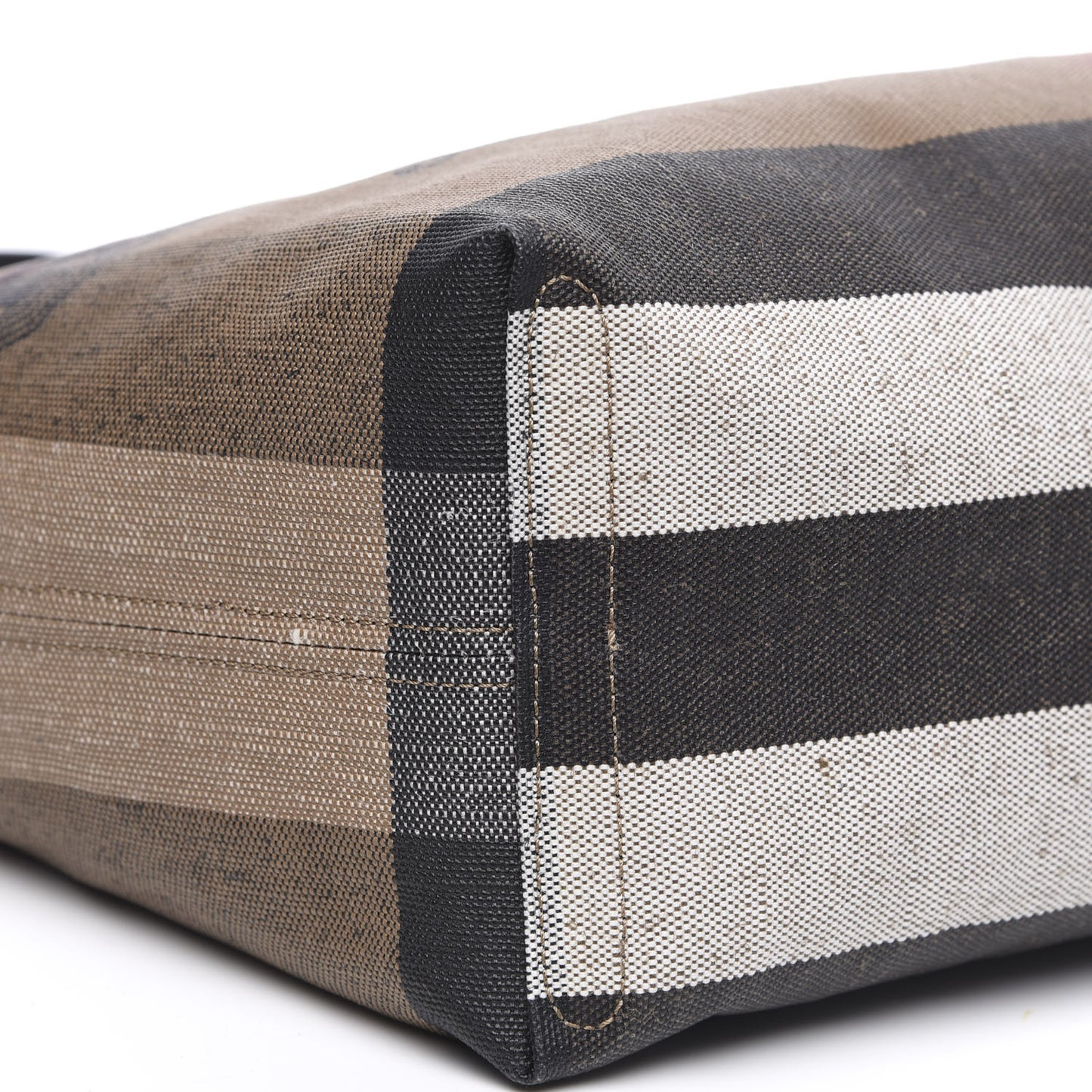 Coated Canvas Mega Check Medium Doodle Tote Black