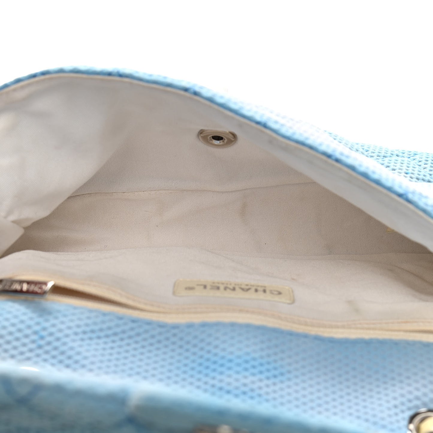 Neoprene Quilted Medium Single Flap Blue