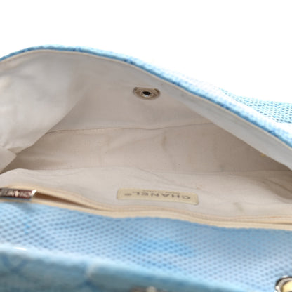 Chanel Neoprene Quilted Medium Single Flap Blue 5 of 12