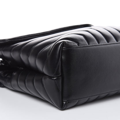 Saint Laurent Calfskin Y Quilted Monogram Medium Loulou Chain Satchel Black 7 of 11
