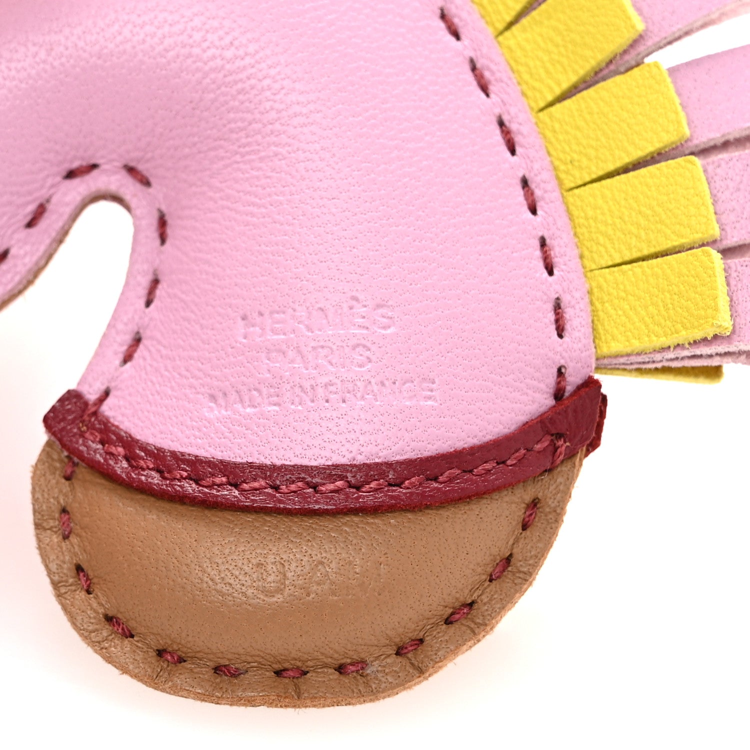 Hermes Milo Lambskin Geegee Savannah Bag Charm Mauve Sylvestre Chai Rouge Grenat Lime 3 of 5