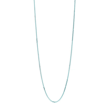 Tiffany Sterling Silver Enamel 1.75mm Chain Necklace 30" Blue 1 of 5