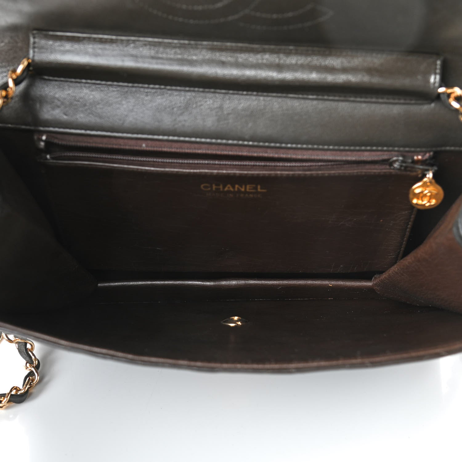 Chanel Lambskin Quilted Medium Single Flap Black 9 of 17