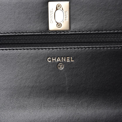 Chanel Lambskin Quilted Trendy CC Wallet On Chain WOC Black 6 of 13