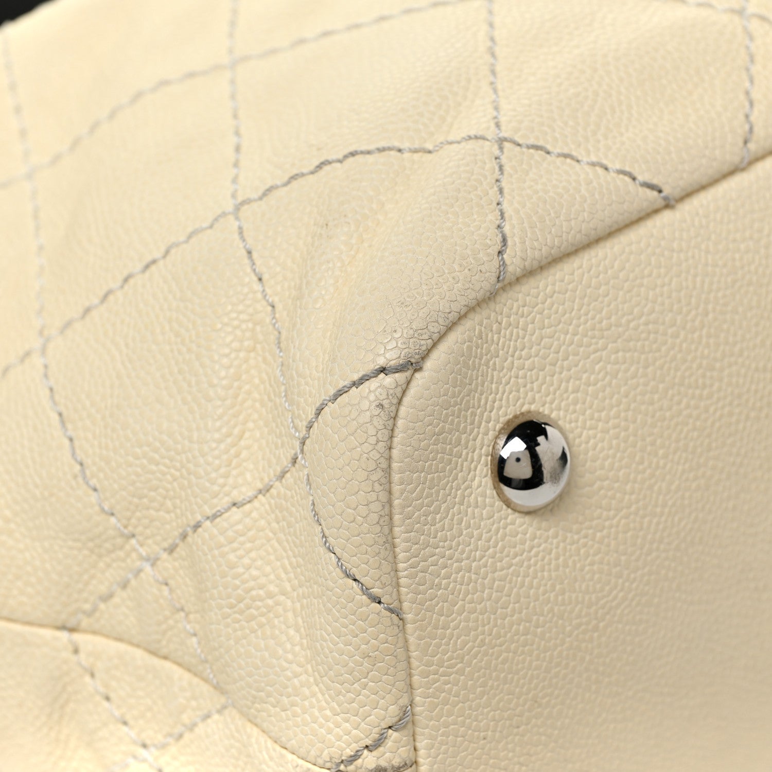 Chanel Grained Calfskin Quilted Small Daily Tote Dark White Black 14 of 16