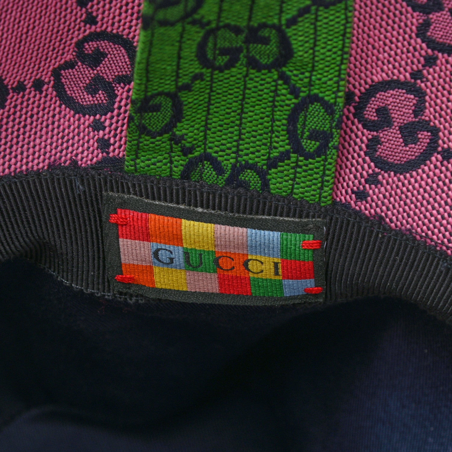 Gucci Monogram Multicolor Wide Brim Hat M Pink Multicolor 8 of 10