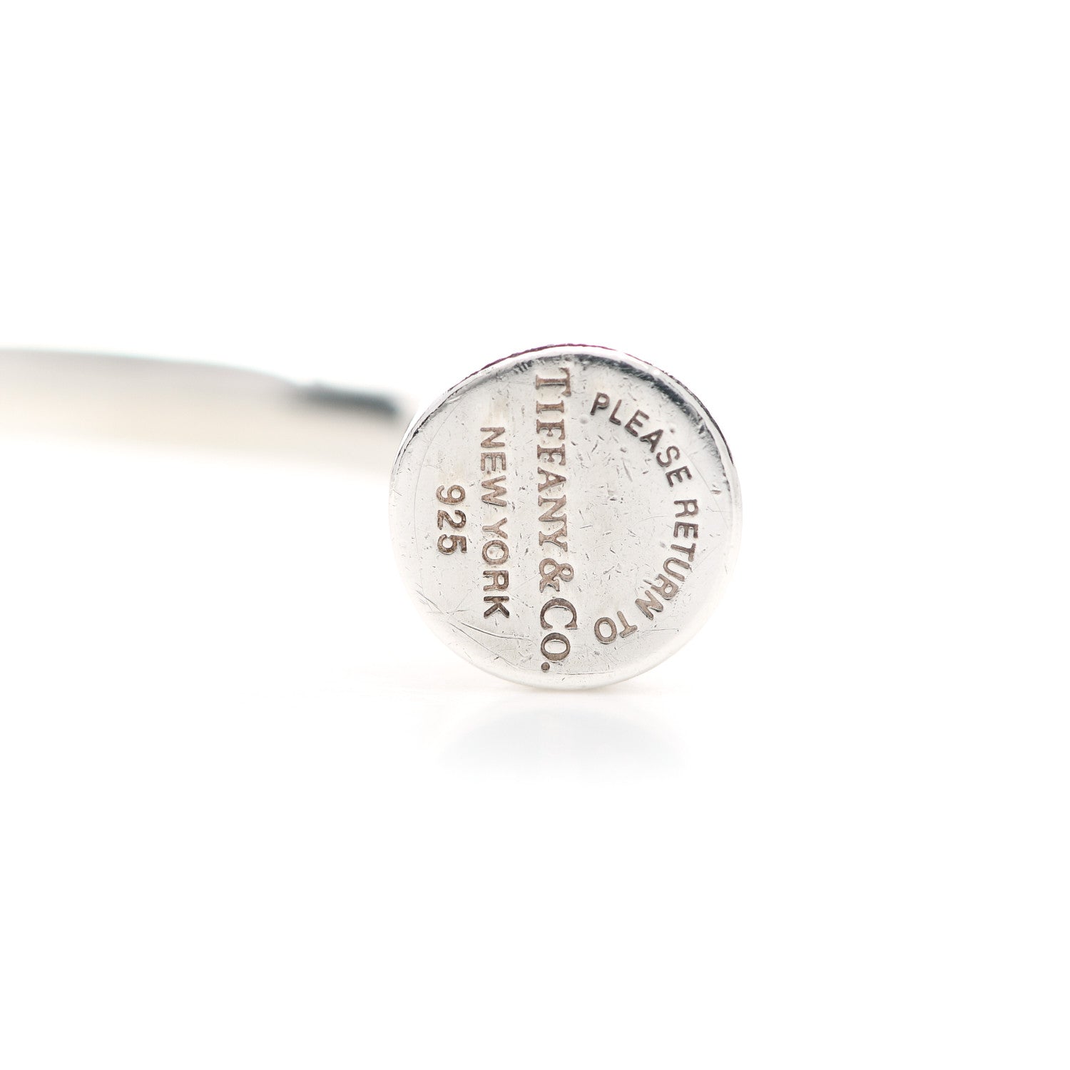 Tiffany Sterling Silver Return to Tiffany Narrow Circle Edge Cuff Bracelet 5 of 5