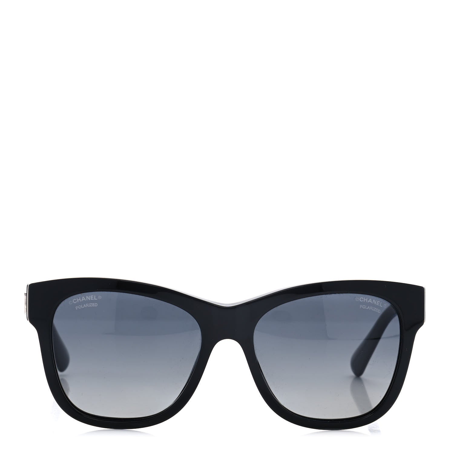 Chanel Acetate Polarized Square CC Sunglasses 5380 Black 2 of 8