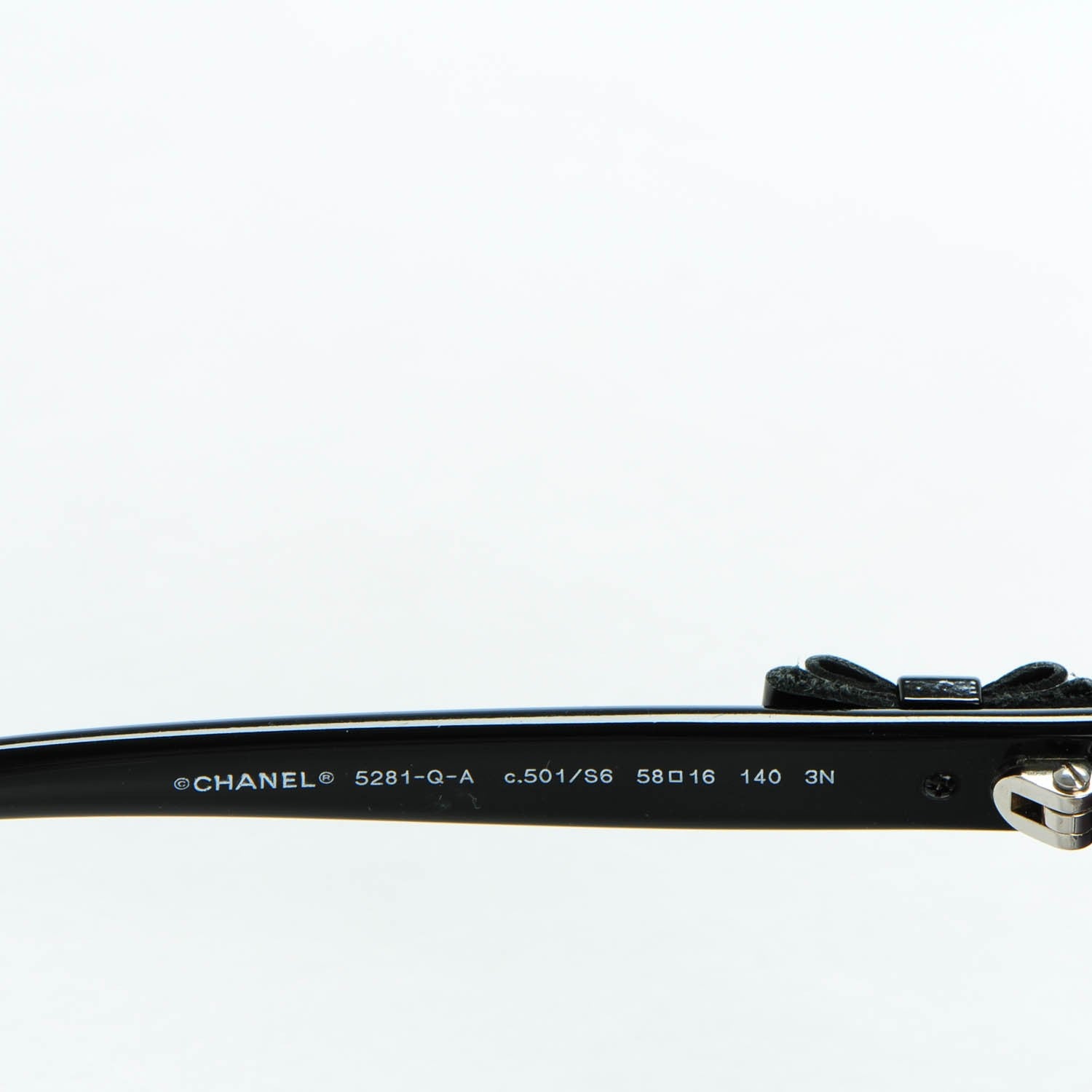 Chanel CC Bow Sunglasses 5281 Black 7 of 9