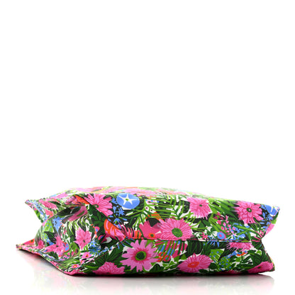 Prada Tessuto Nylon Floral Print Tote Pink 4 of 9