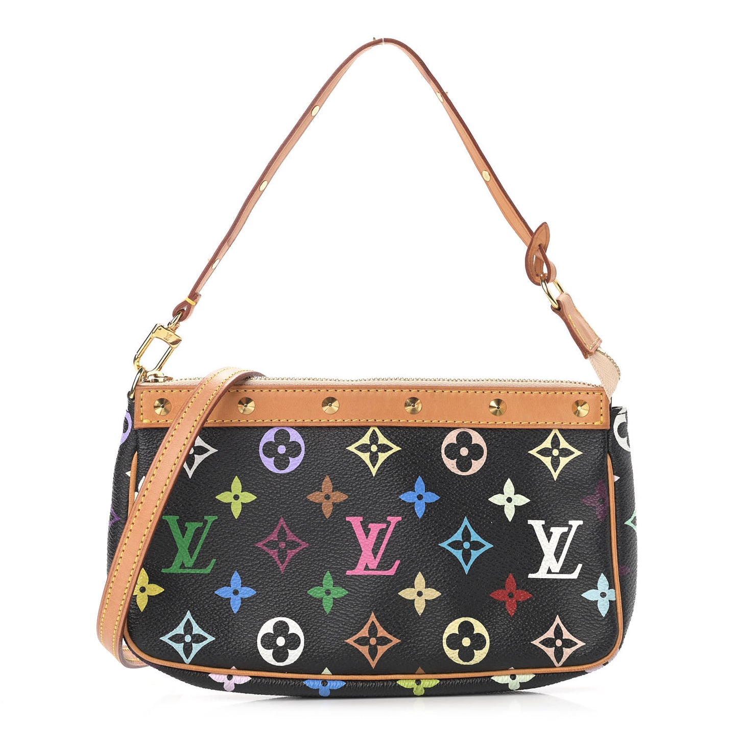Monogram Multicolor Pochette Accessories Black