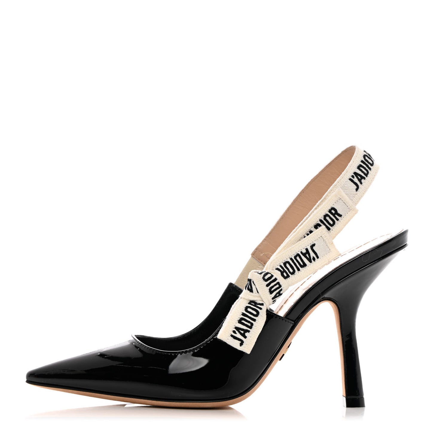 Patent Ribbon J'Adior Slingback 100mm Pumps 35 Black