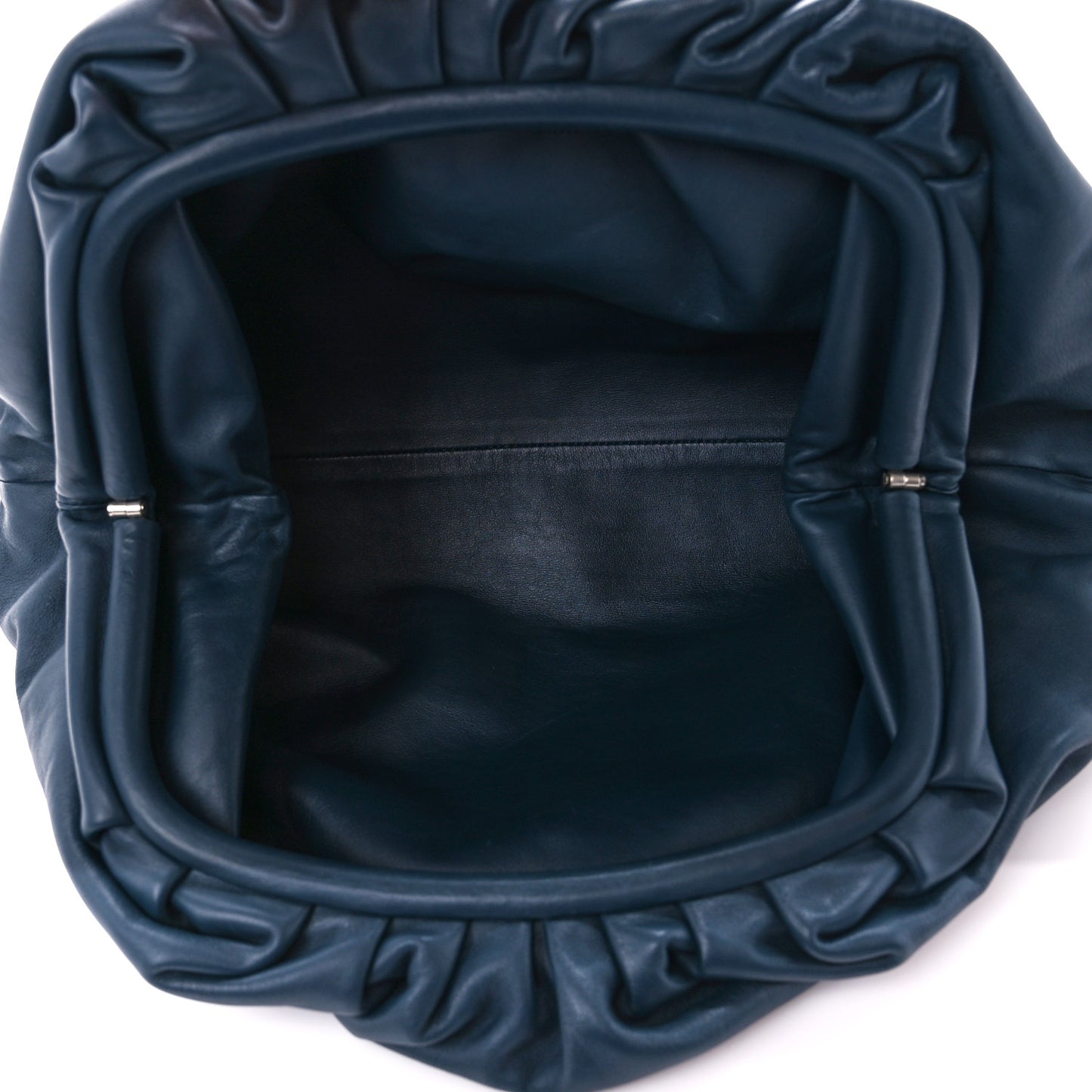Smooth Butter Calf The Pouch Oversized Clutch Deep Blue