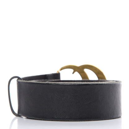 Gucci Faded Calfskin Double G 40mm Belt 80 32 Black 3 of 9