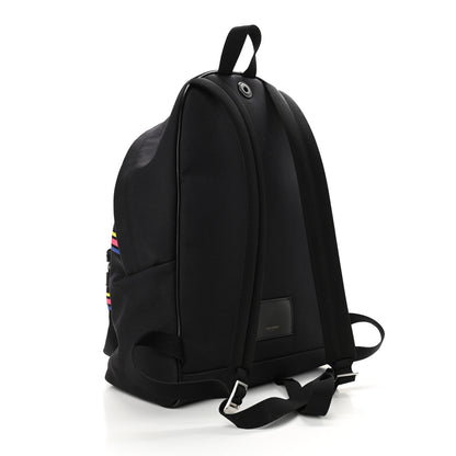 Saint Laurent Nylon Twill Dinosaur Print City Backpack Black Multicolor 3 of 10