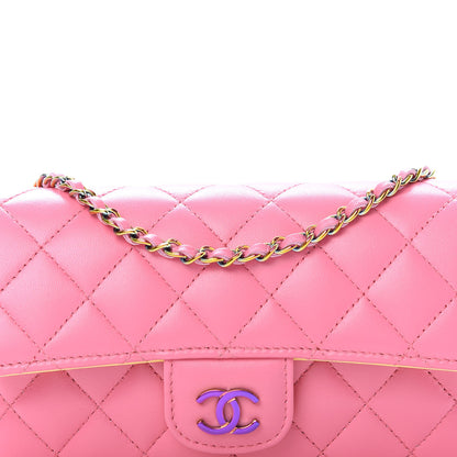 Chanel Lambskin Quilted Glasses Case With Chain Pink Yellow 11 of 11