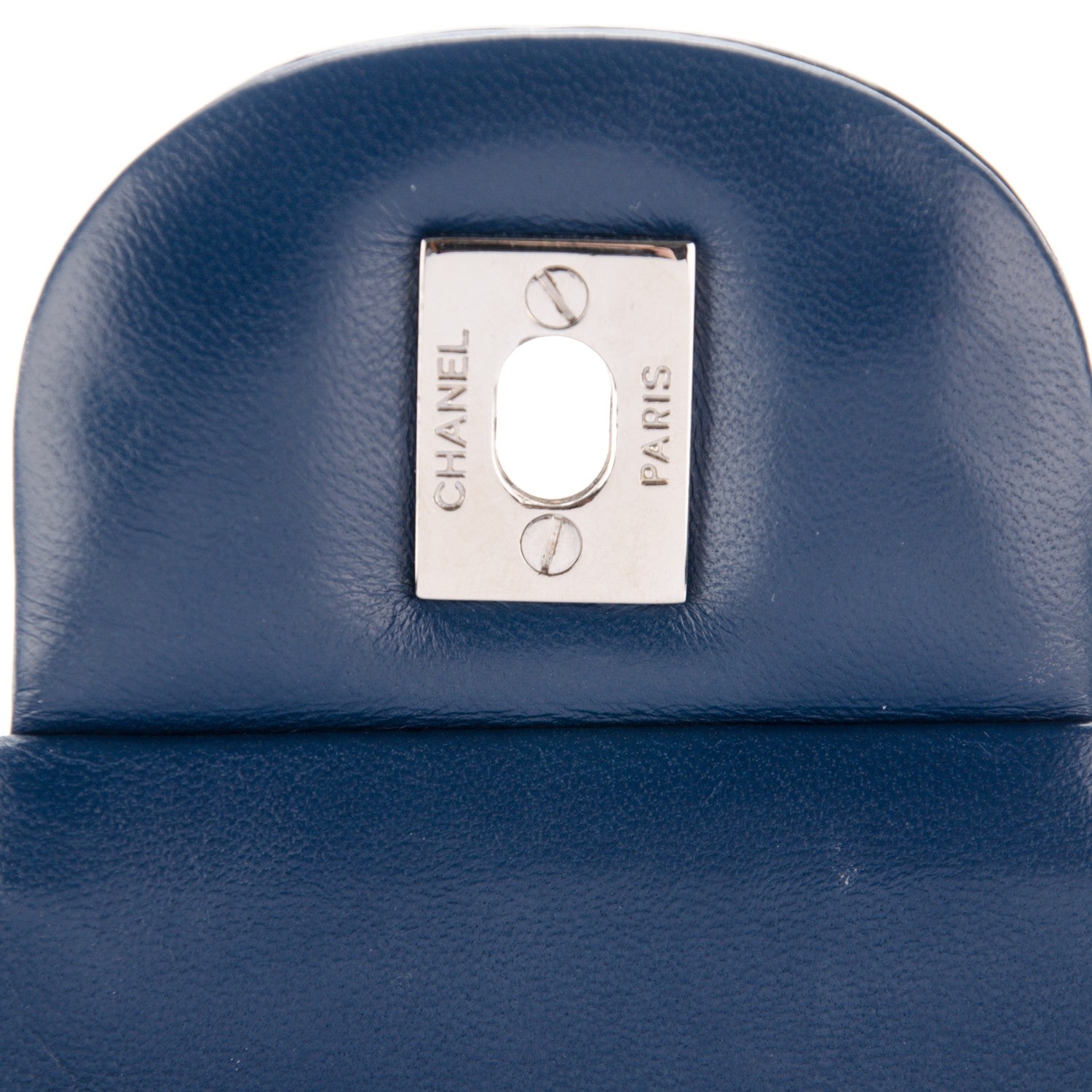 Chanel Patent Quilted Maxi Double Flap Navy Blue 7 of 9